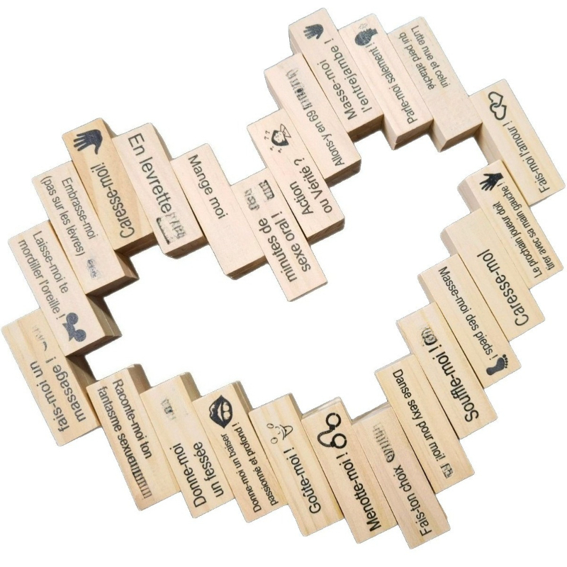 Wooden Blocks Stacking - 48PCS Sex Block Game for Adult