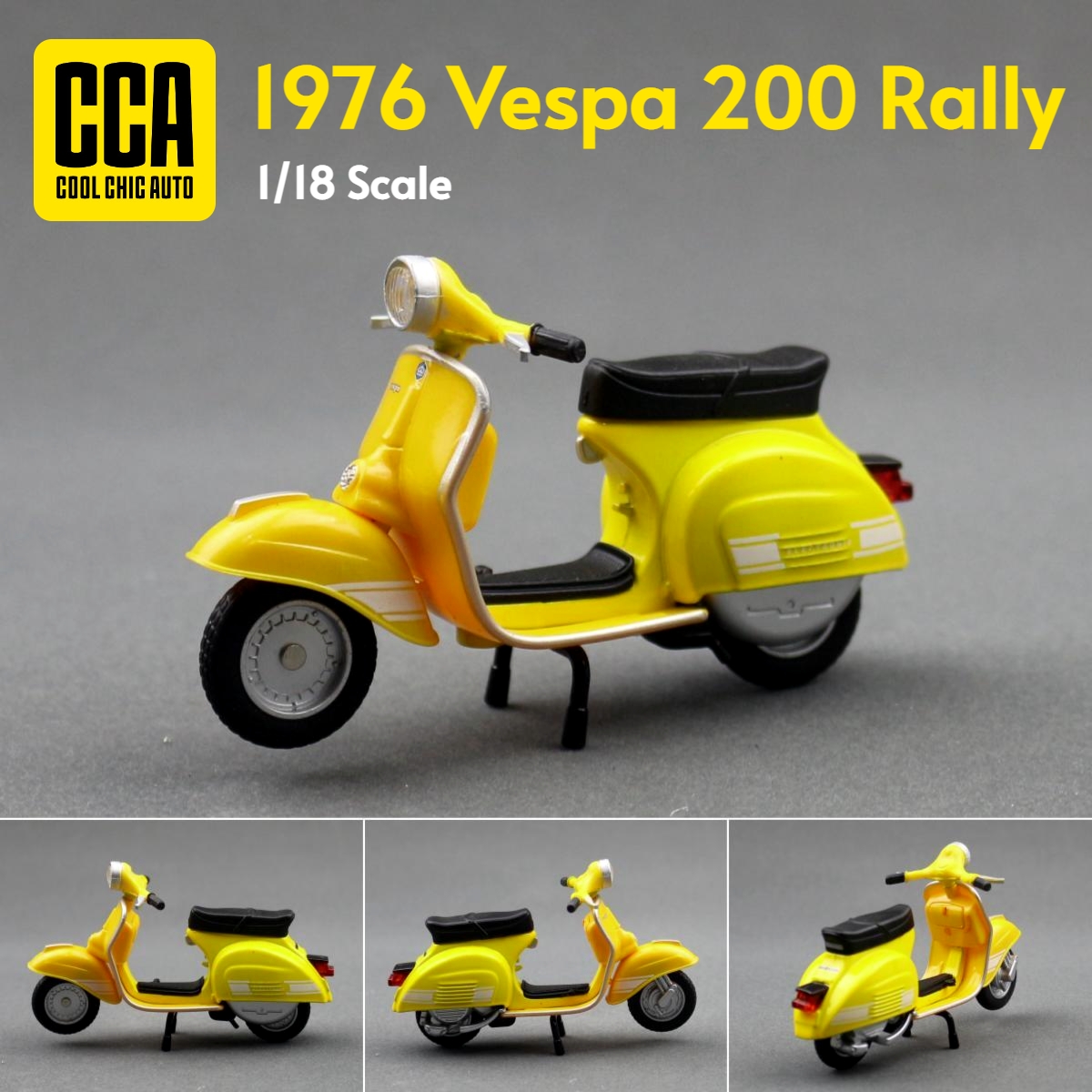 Kids Toys Scooter - 1/18 Vespa 200 Rally Electric Scooter