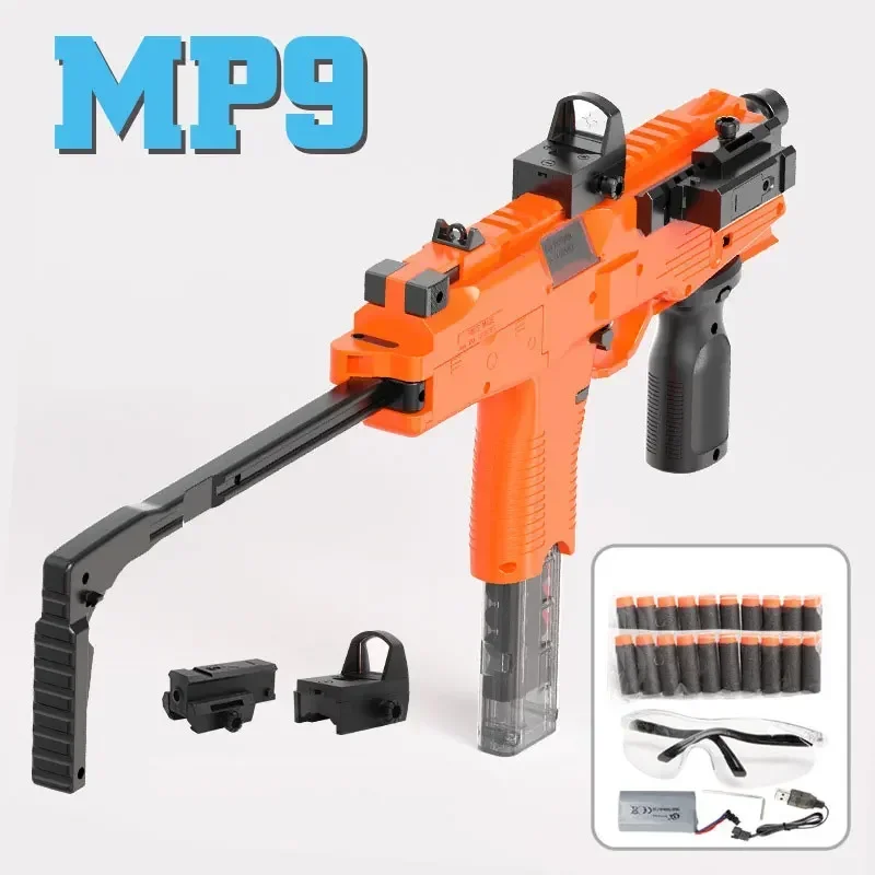 Foam Dart Gun - 1Q MP9 Toy Gun Electric Foam