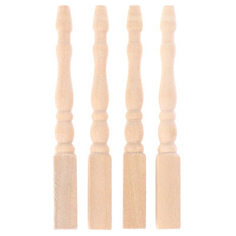 Dollhouse Furniture Set - ●4pcs/set 1:12 Dollhouse Miniature DIY Wooden