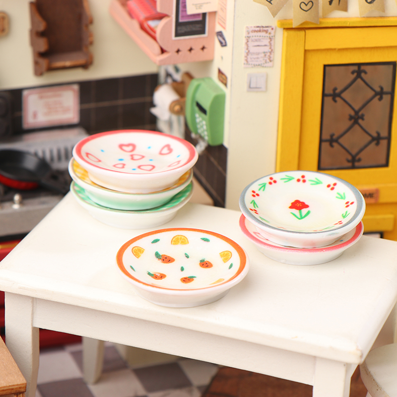 5Pcs 1/12 Dollhouse Mini Plate - Dollhouse Furniture Set review and price