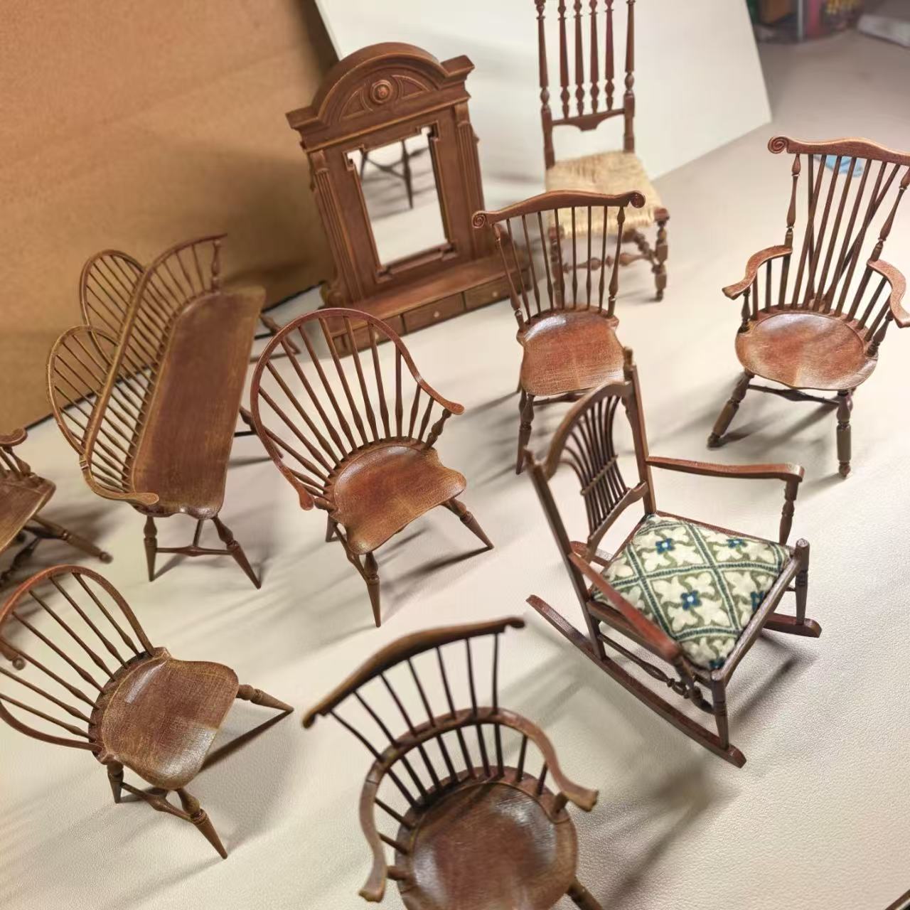 1/12 Scale Vintage Windsor Cha - Dollhouse Furniture Set review and price