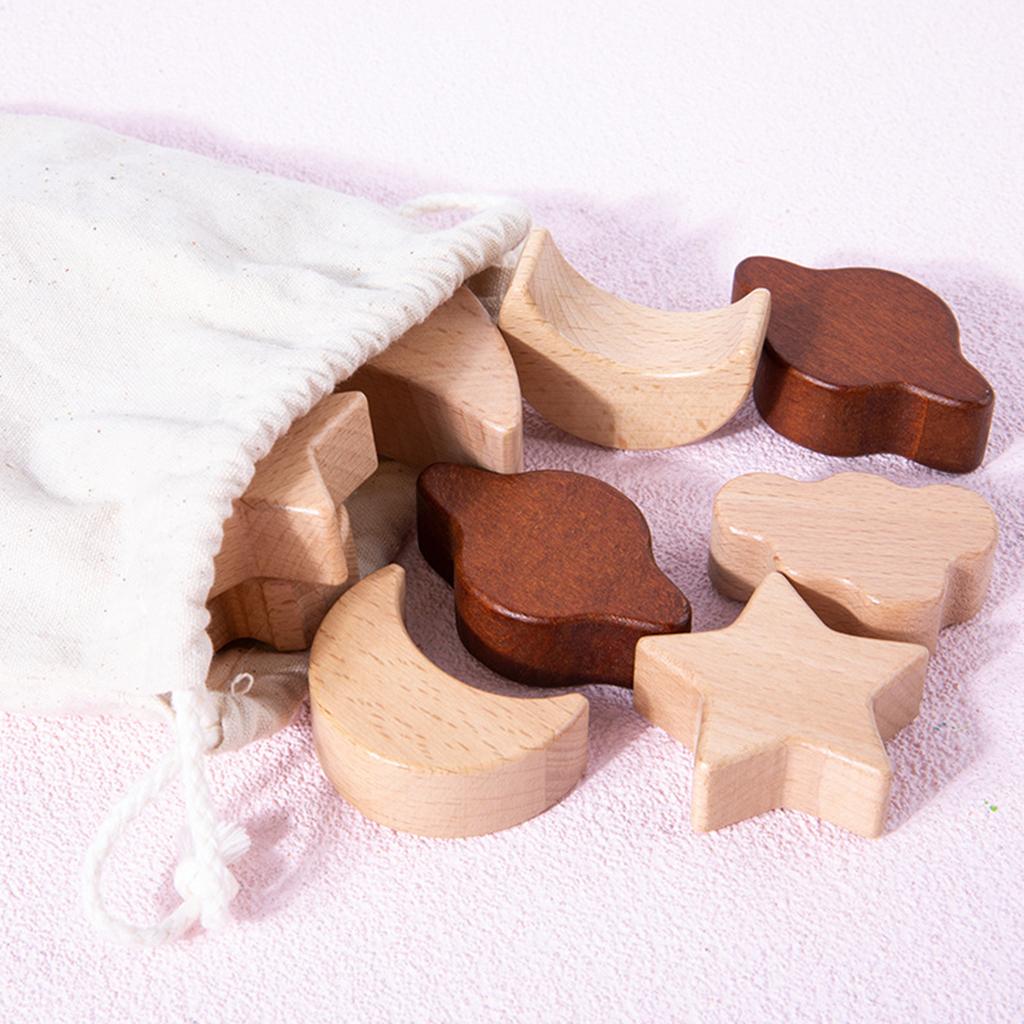 Montessori Toys Moon Stacking  - Wooden Blocks Stacking review and price