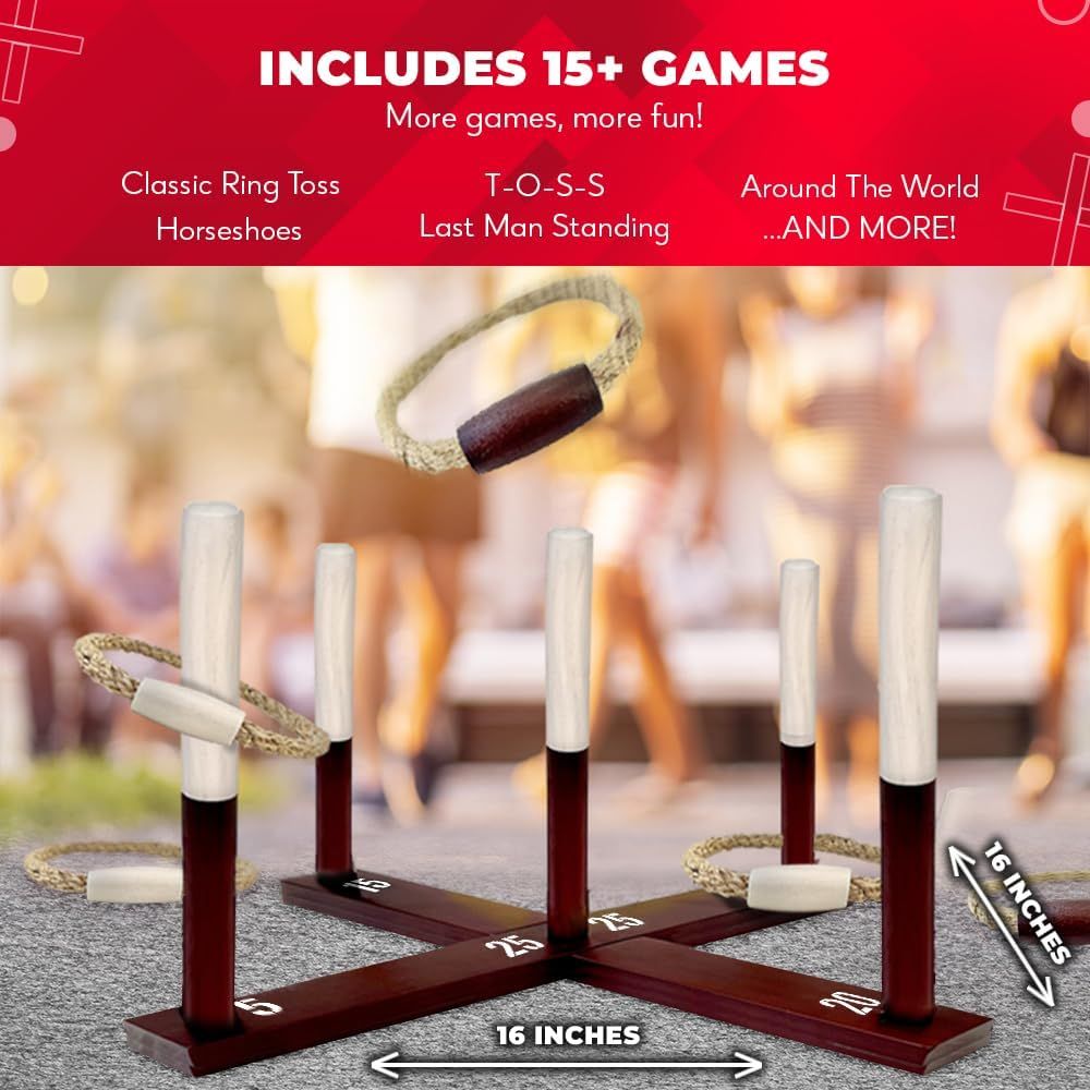 Ring Toss Game All Weather - E - Kids Yard Toys review and price