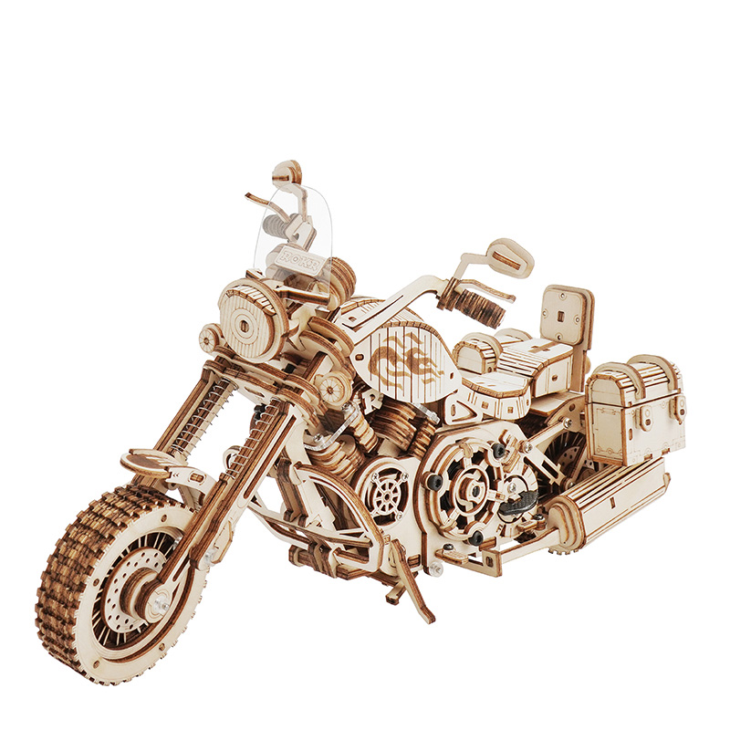 Robotime Motorcycle Puzzle 3D  - Wooden Blocks Stacking review and price