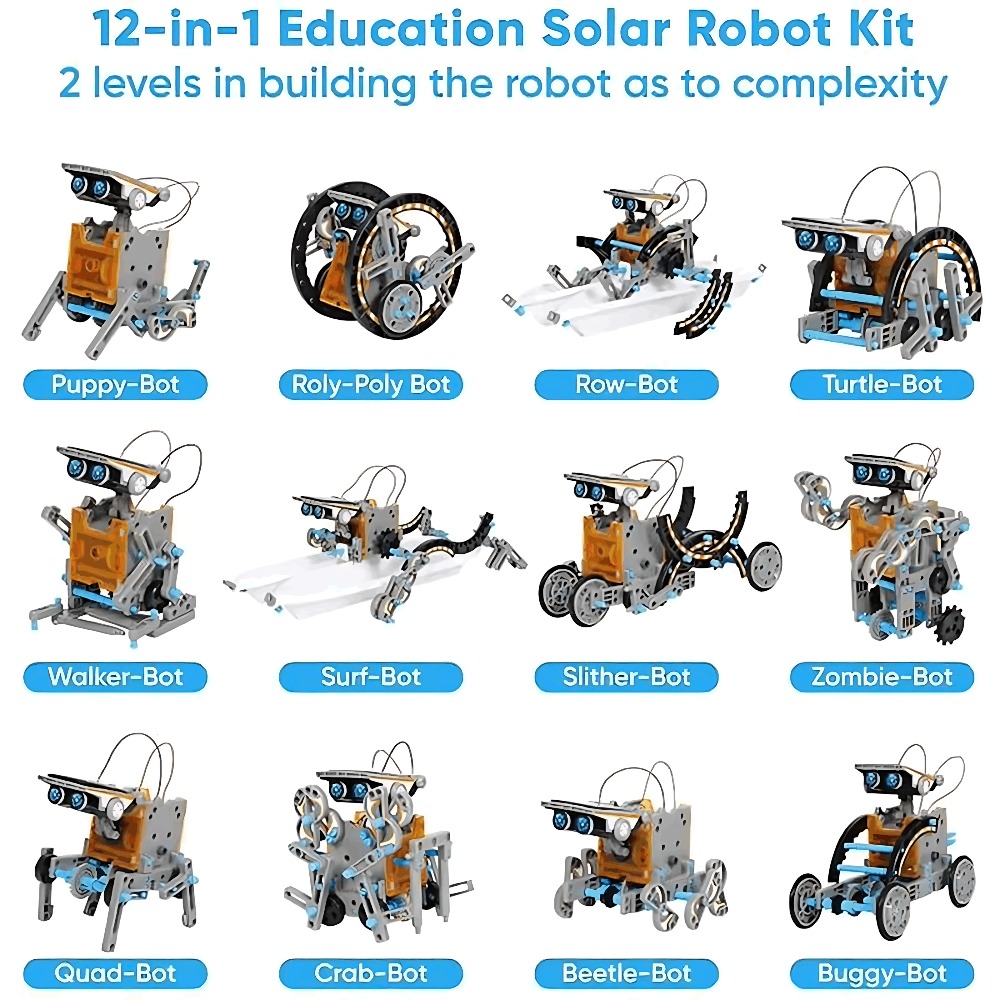 Solar Robot Building Blocks 12 - Science Experiment Kit review and price