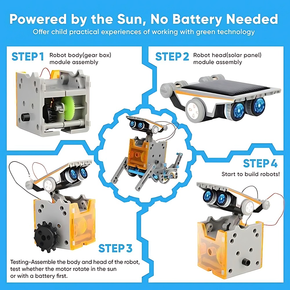 Solar Robot Building Blocks 12 - Science Experiment Kit review and price