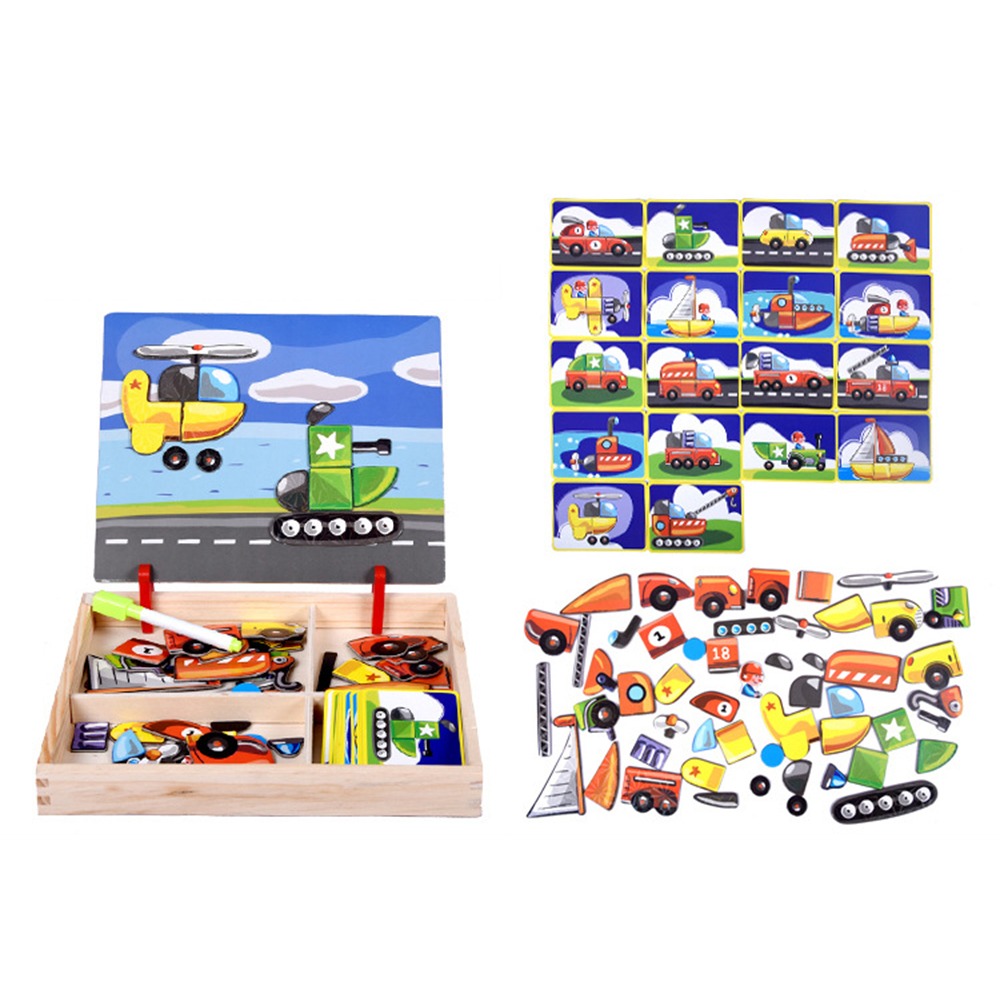 Wood Magnetic 3D Puzzles with  - Kids Toys Drawing Easy review and price