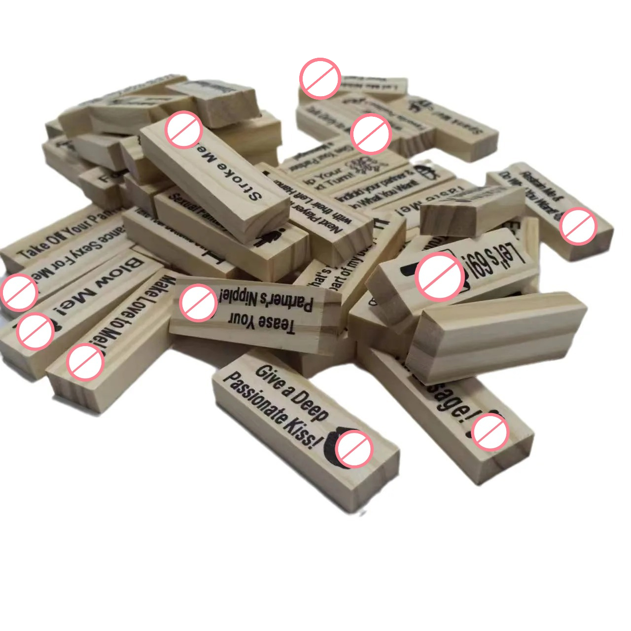 English and French 48pcs Coupl - Wooden Blocks Stacking review and price