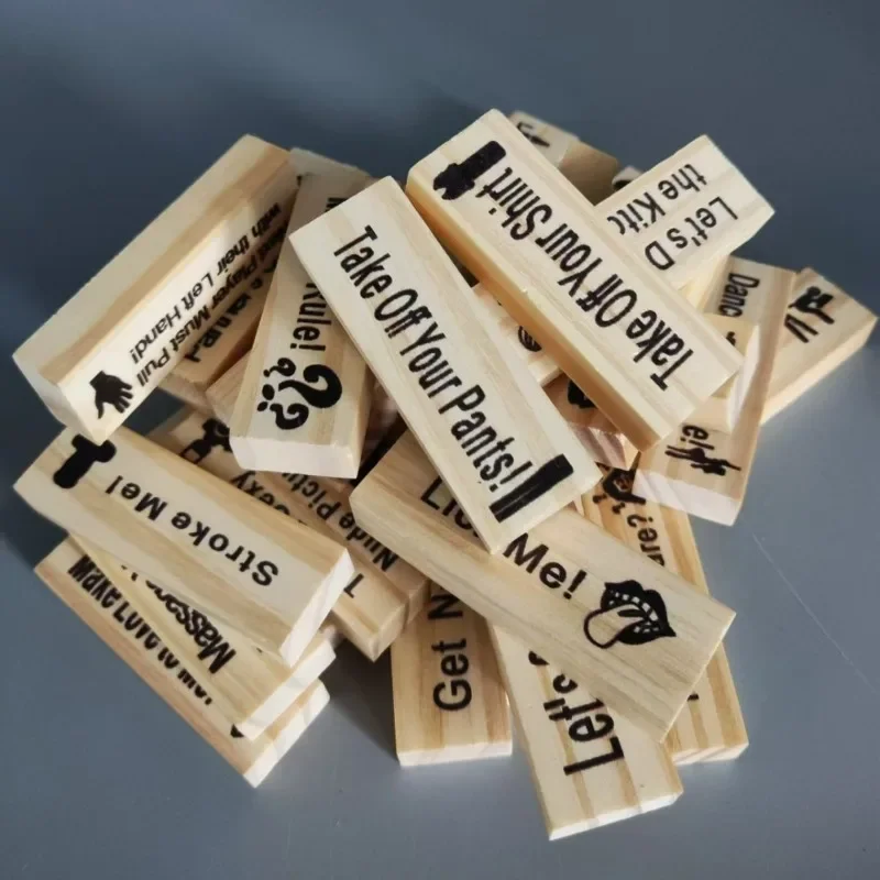 48PCS Block Tower Game Couple  - Wooden Blocks Stacking review and price