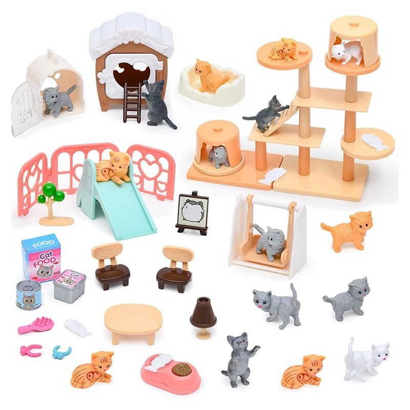 Cat Part Pet Set Kawaii Items  - Dollhouse Furniture Set review and price