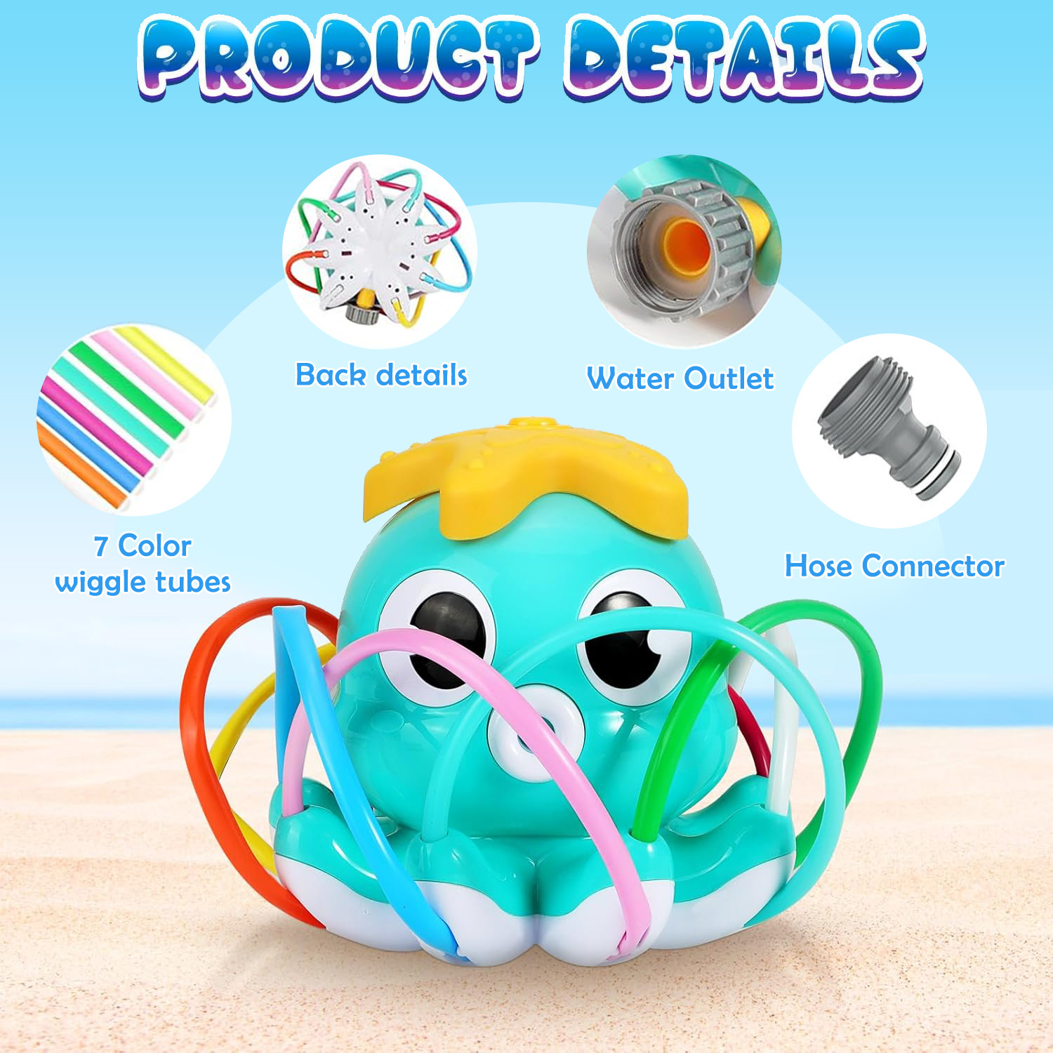 Octopus Sprinkler Water Spray  - Kids Yard Toys review and price