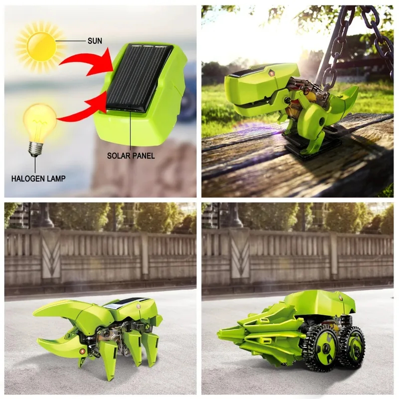 3-in-1 Solar Robot Kit, Dinosa - Kids Toys Under $10 review and price