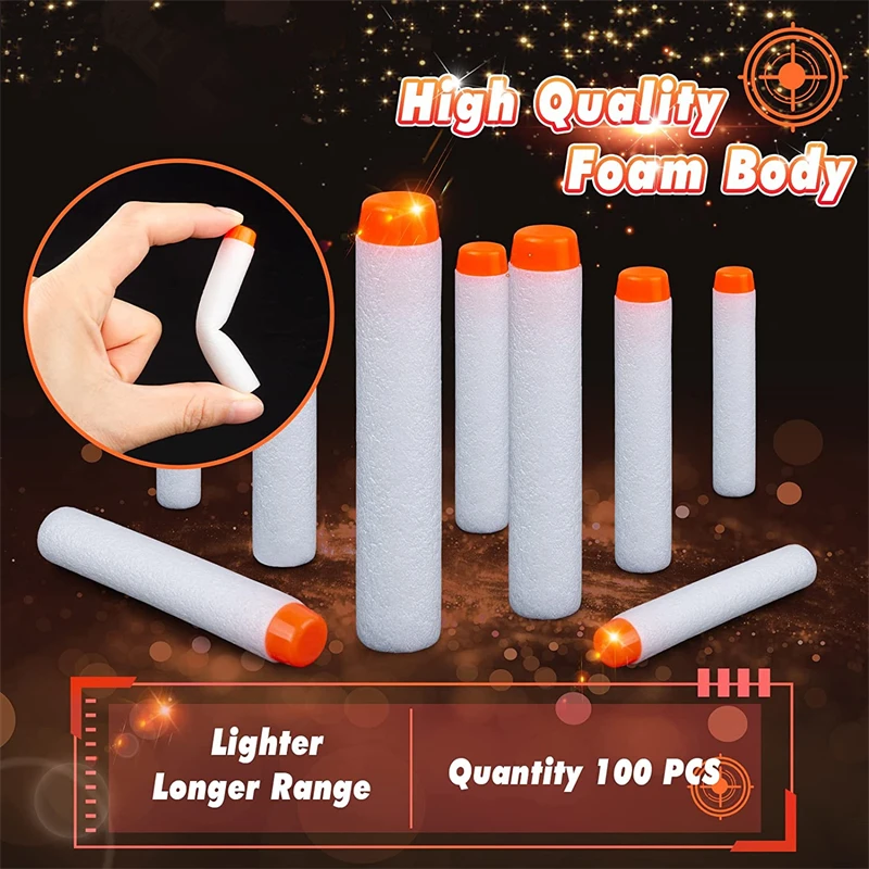 100Pcs Refill Darts for Nerf N - Foam Dart Gun review and price