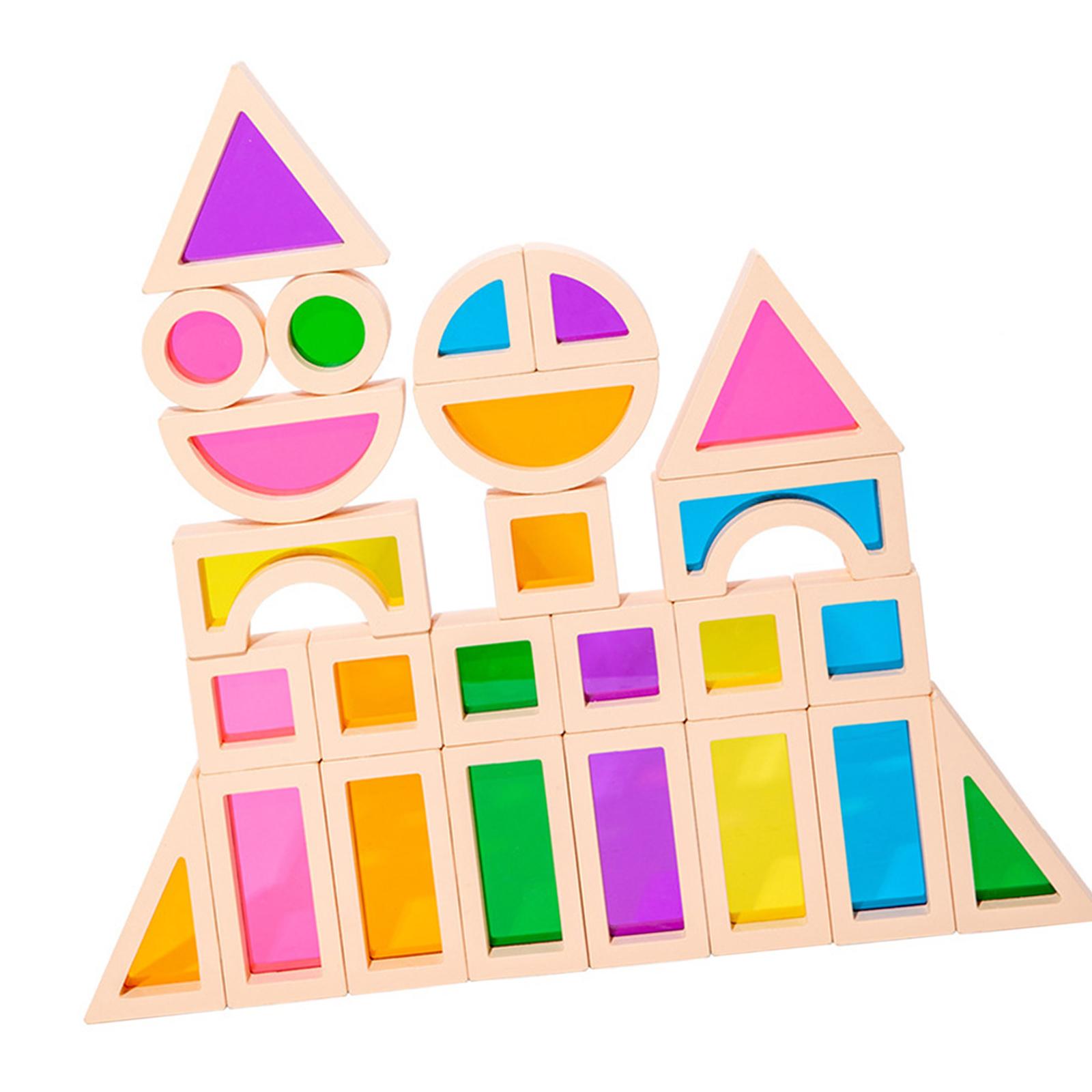 25 Pieces Stacking Building Bl - Wooden Blocks Stacking review and price