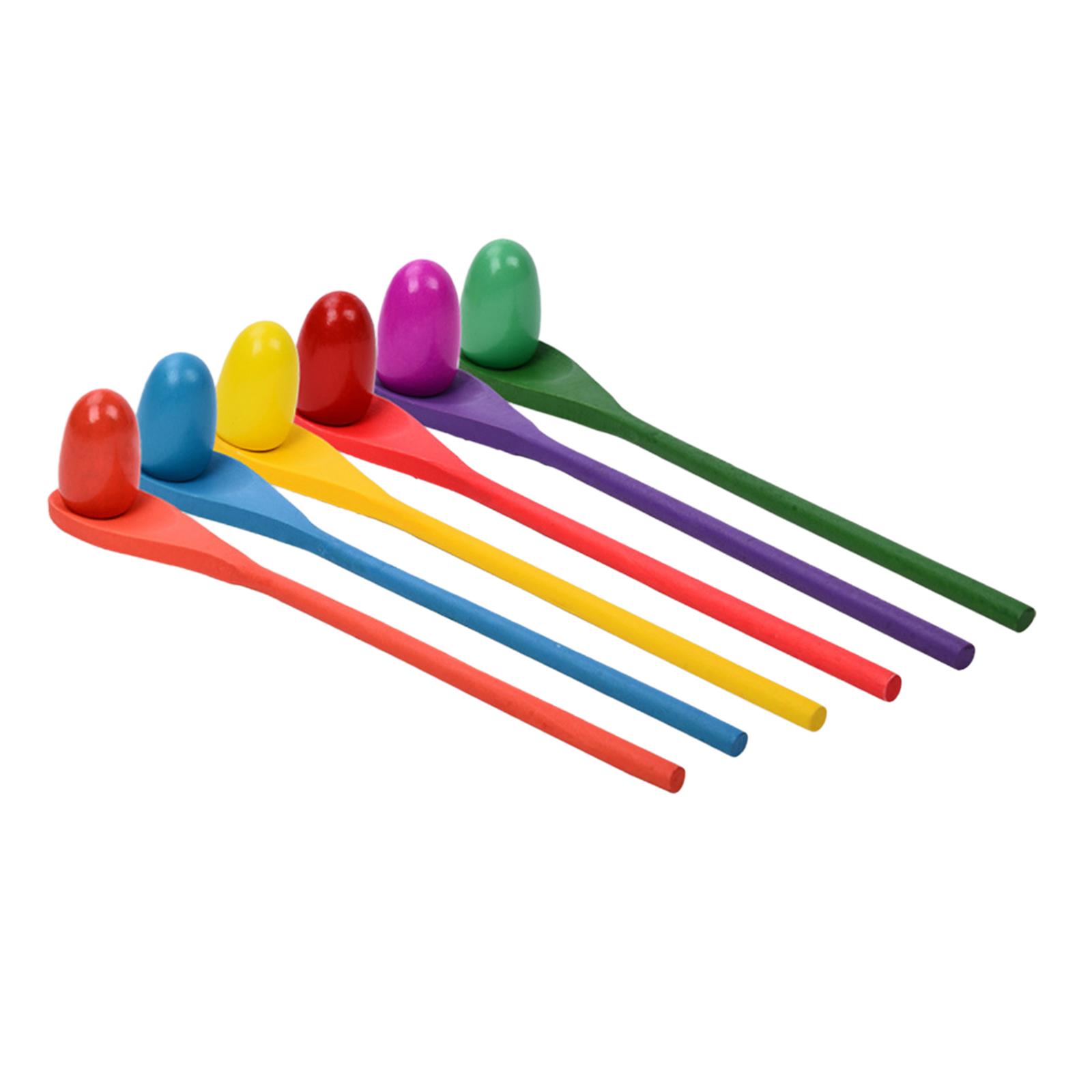 6 Pieces Egg Spoon Race Game H - Kids Yard Toys review and price