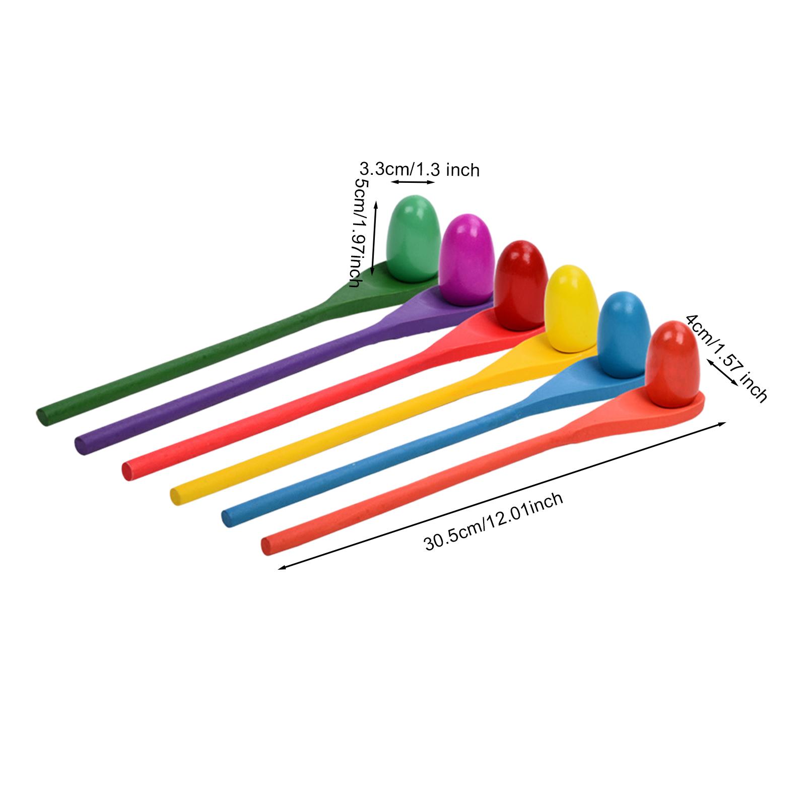 6 Pieces Egg Spoon Race Game H - Kids Yard Toys review and price